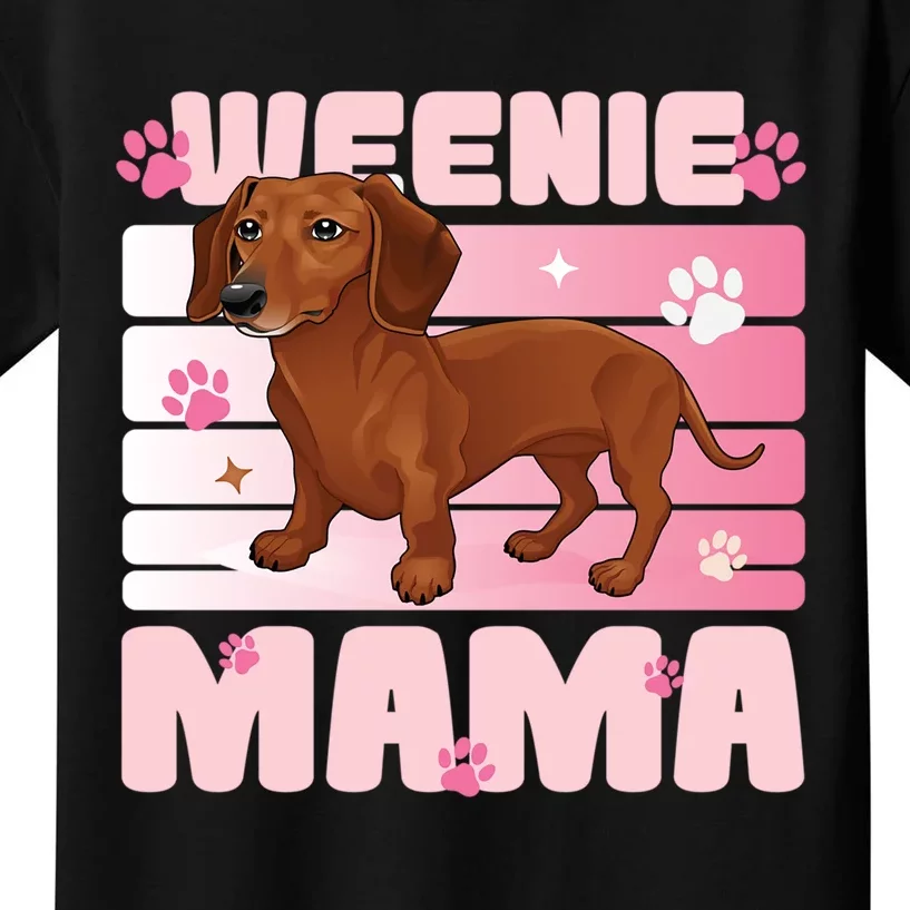 Dachshund Mom Funny Weenie Mama Dog Lover Kids T-Shirt