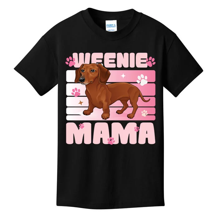 Dachshund Mom Funny Weenie Mama Dog Lover Kids T-Shirt