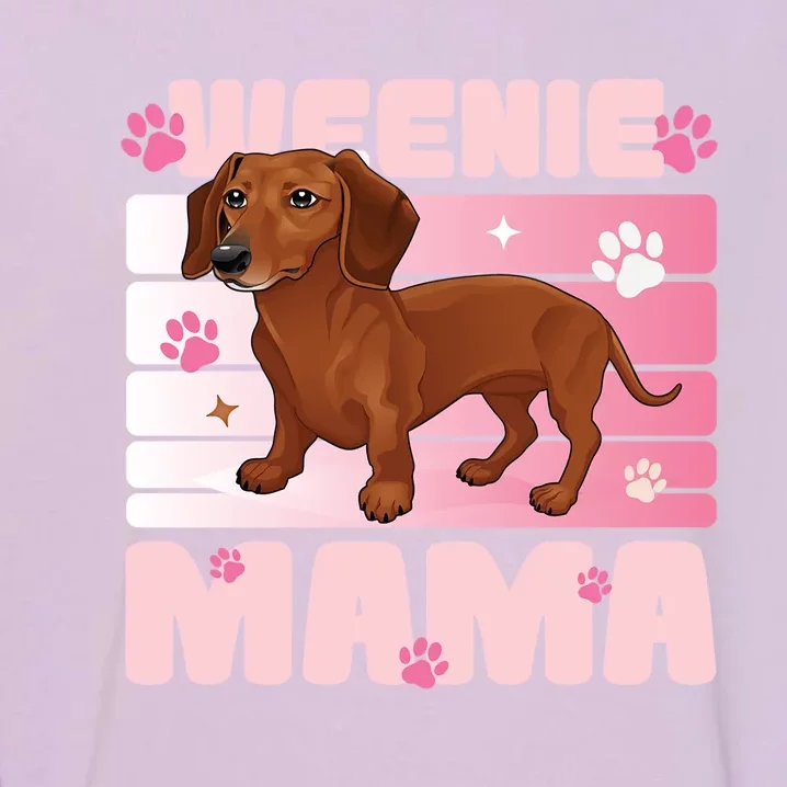 Dachshund Mom Funny Weenie Mama Dog Lover Garment-Dyed Sweatshirt