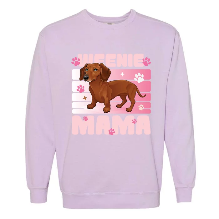 Dachshund Mom Funny Weenie Mama Dog Lover Garment-Dyed Sweatshirt