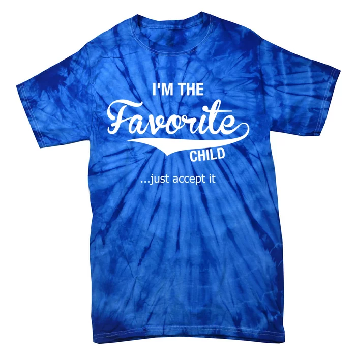 Dads Moms Favorite Funny Sibling Funny Gift Brother Sister Cool Gift Tie-Dye T-Shirt