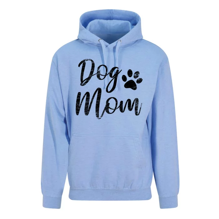 Dog Mom Gift Vintage Distressed Design Gift Funny Dog Paw Meaningful Gift Unisex Surf Hoodie