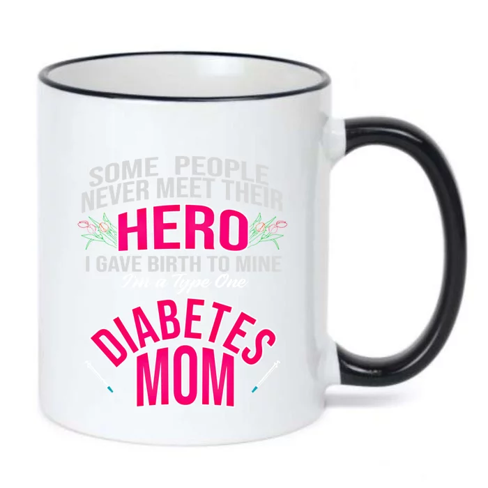 Diabetic Mom Giving Birth Hero Mother Diabetes Gift Black Color Changing Mug