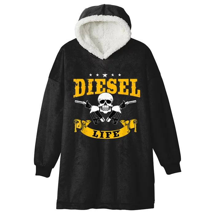 Diesel Mechanic Gifts Diesel Life Truck Repair Hooded Wearable Blanket