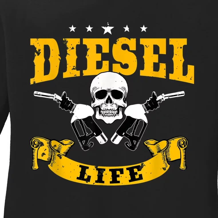 Diesel Mechanic Gifts Diesel Life Truck Repair Ladies Long Sleeve Shirt