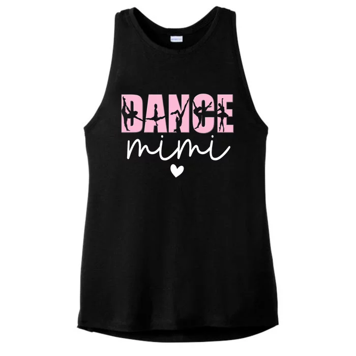 Dance Mimi Grandma Mimi Of A Dancer Dancing Mimi Ladies Tri-Blend Wicking Tank