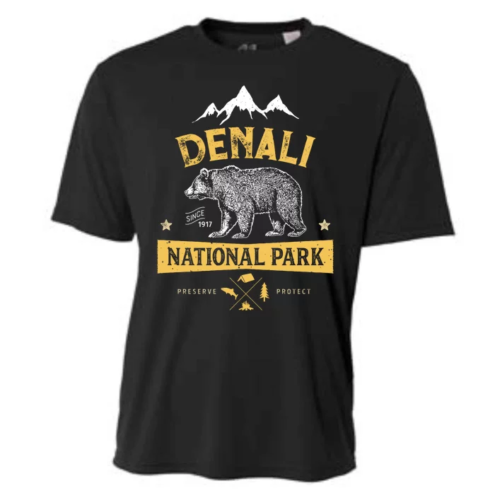 Denali Meaningful Gift National Park And Preserve Alaska Vintage Cooling Performance Crew T-Shirt