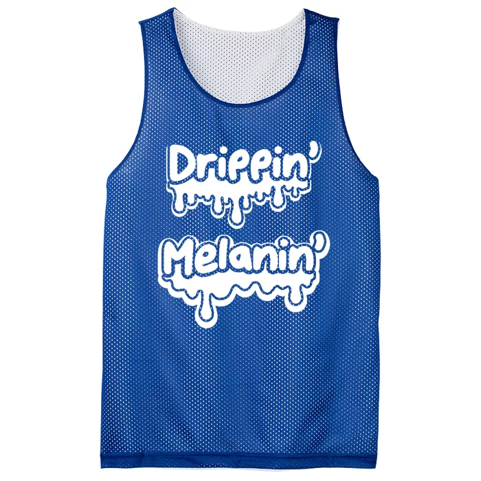 Drippin’ Melanin’ Gift Mesh Reversible Basketball Jersey Tank