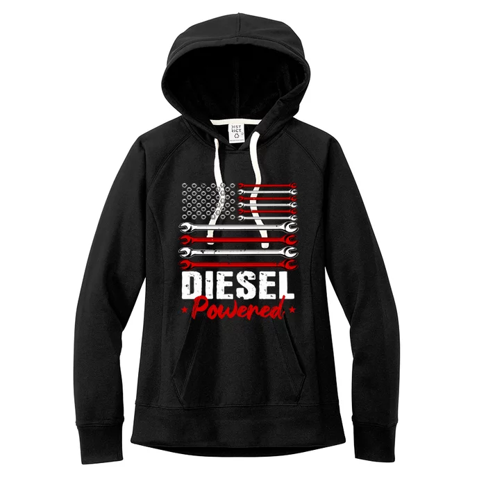 Diesel Mechanic Gifts Design On Back Women's Fleece Hoodie