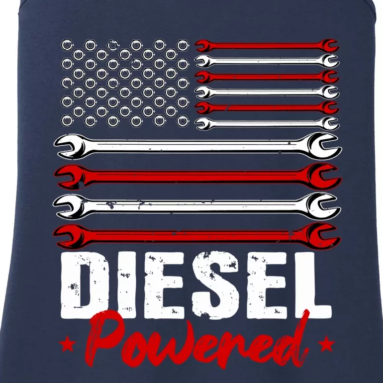 Diesel Mechanic Gifts Design On Back Ladies Essential Tank