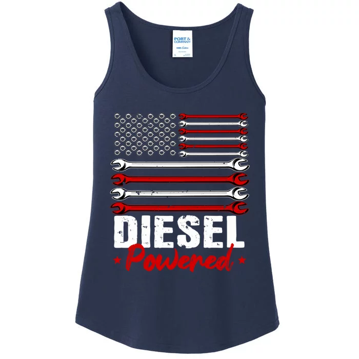 Diesel Mechanic Gifts Design On Back Ladies Essential Tank