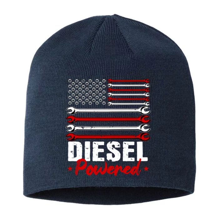 Diesel Mechanic Gifts Design On Back 8 1/2in Sustainable Knit Beanie