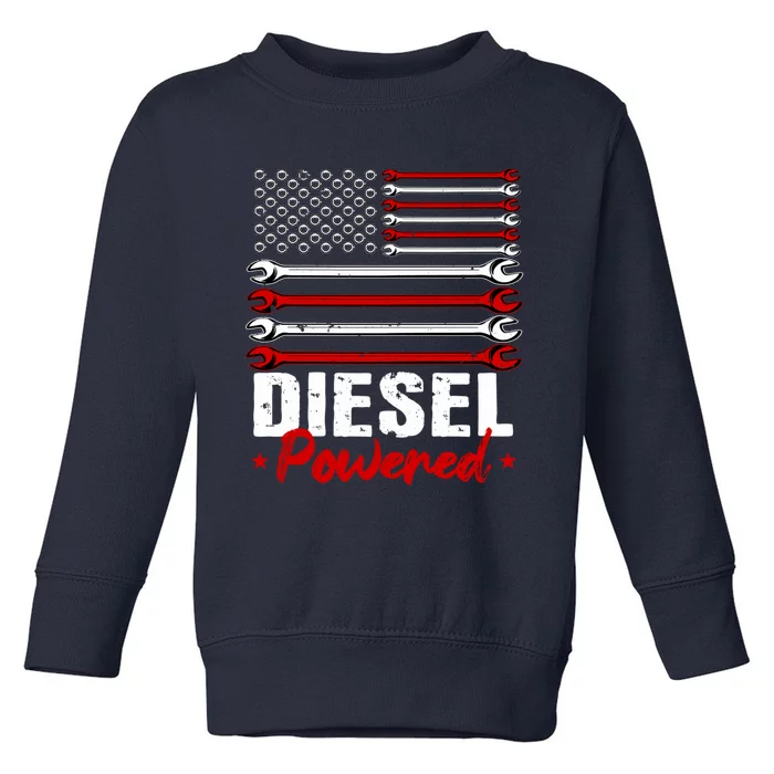 Diesel Mechanic Gifts Design On Back Toddler Sweatshirt