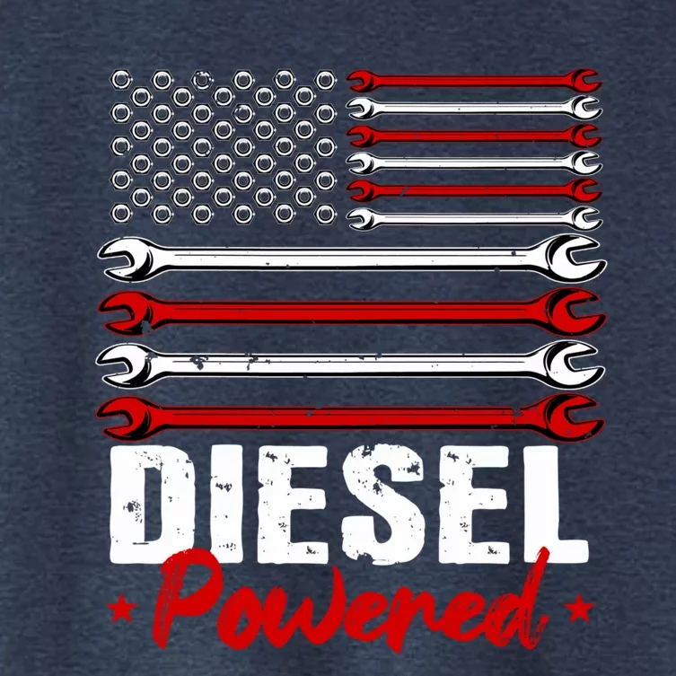 Diesel Mechanic Gifts Design On Back Women's Crop Top Tee