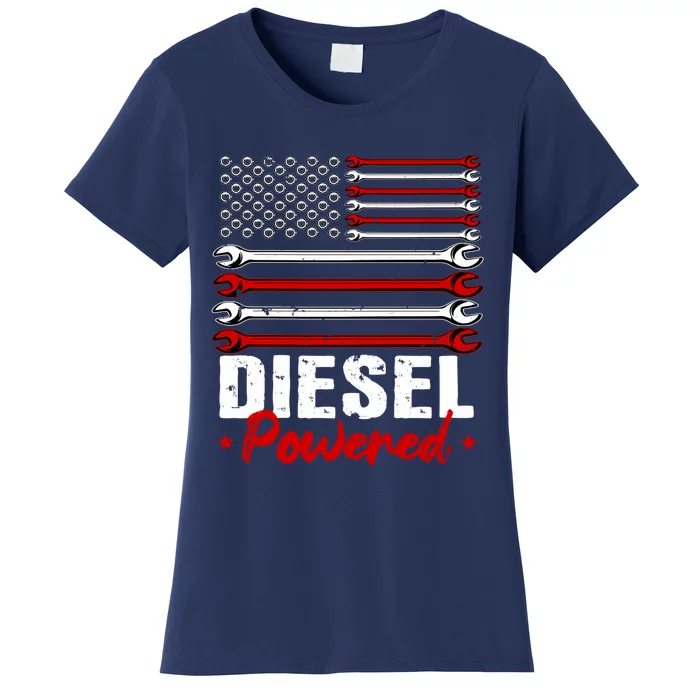 Diesel Mechanic Gifts Design On Back Women's T-Shirt