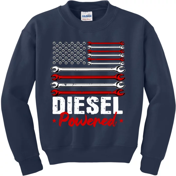 Diesel Mechanic Gifts Design On Back Kids Sweatshirt