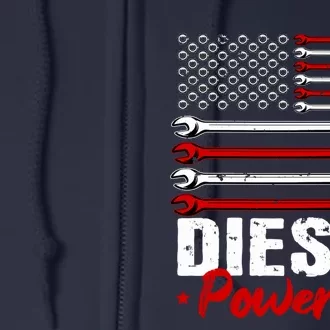 Diesel Mechanic Gifts Design On Back Full Zip Hoodie