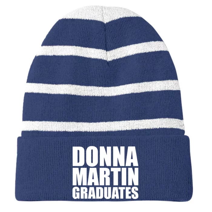 Donna Martin Graduates Striped Beanie with Solid Band