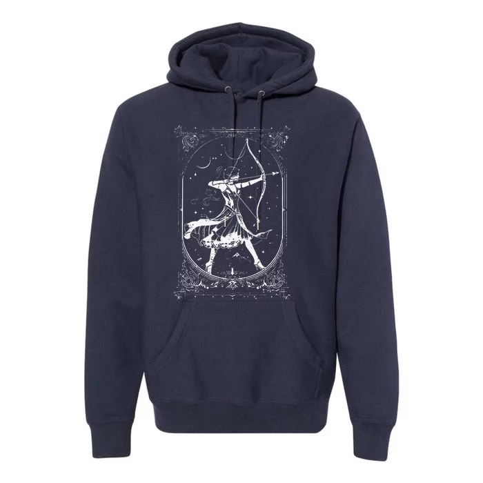 Diana Moon Goddess Celestial Deity Roman Mythology Premium Hoodie