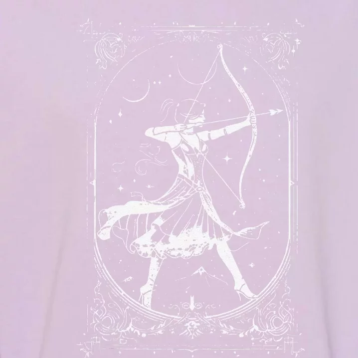 Diana Moon Goddess Celestial Deity Roman Mythology Garment-Dyed Sweatshirt