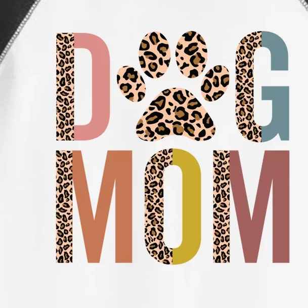 Dog Mom Half Leopard Dog Mama Fur Mom Puppy Dog Mommy Meaningful Gift Toddler Fine Jersey T-Shirt