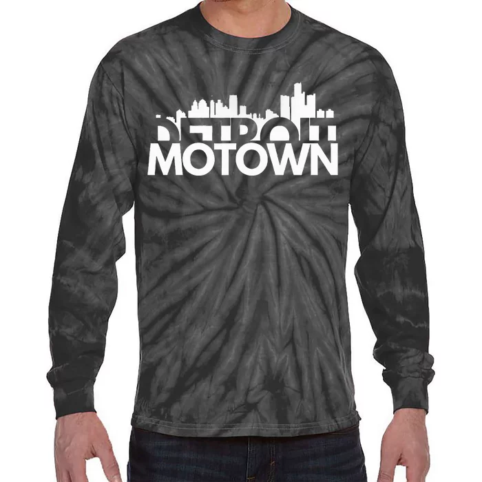 Detroit Michigan House Motown Tie-Dye Long Sleeve Shirt