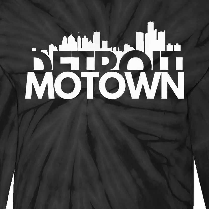 Detroit Michigan House Motown Tie-Dye Long Sleeve Shirt