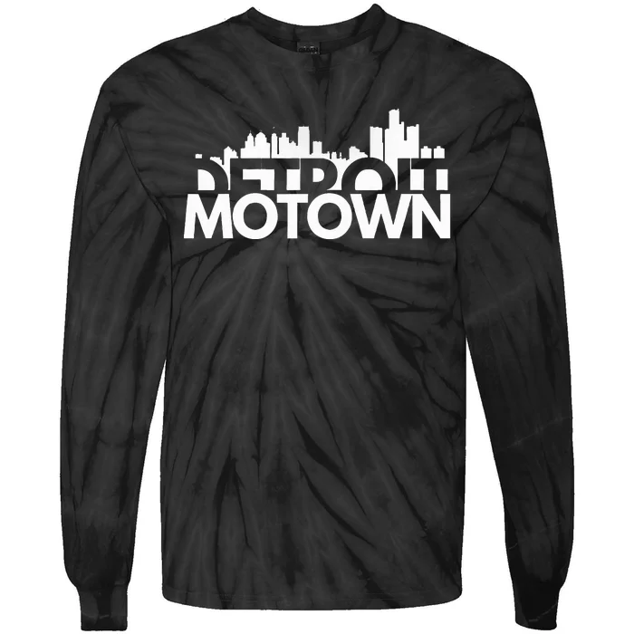 Detroit Michigan House Motown Tie-Dye Long Sleeve Shirt