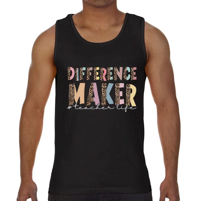 Difference Maker Hashtag Teacher Life Comfort Colors® Tank Top