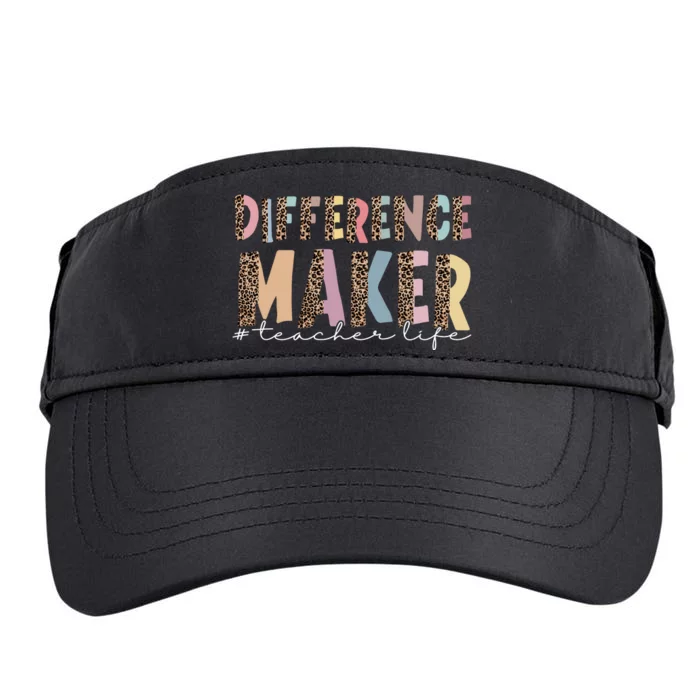 Difference Maker Hashtag Teacher Life Adult Drive Performance Visor