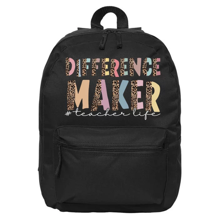 Difference Maker Hashtag Teacher Life 16 in Basic Backpack