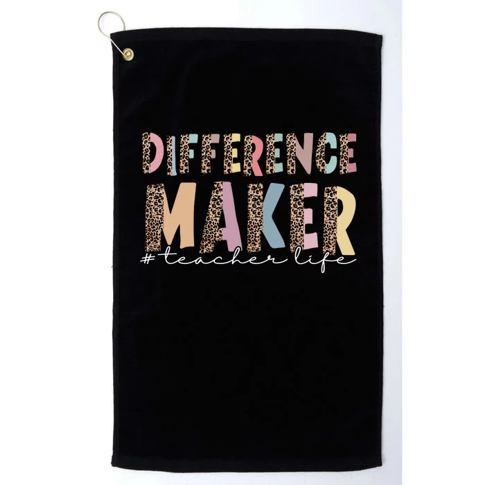 Difference Maker Hashtag Teacher Life Platinum Collection Golf Towel