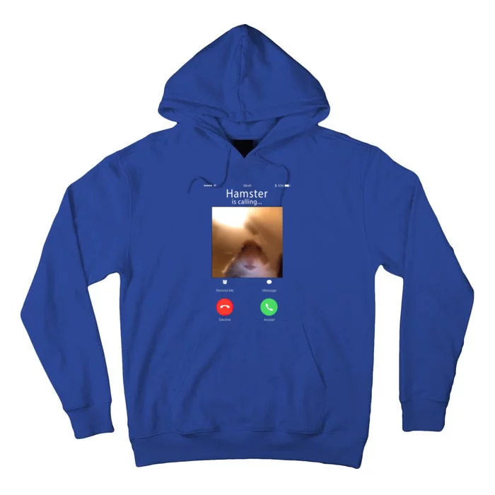 Dank Meme Hamster Staring Front Camera Hamster Calling Gift Tall Hoodie