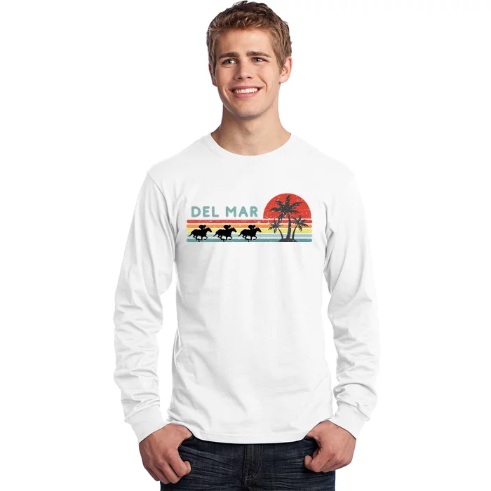 Del Mar Horse Racing Thoroughbred Santa Anita Horseplayers Long Sleeve Shirt