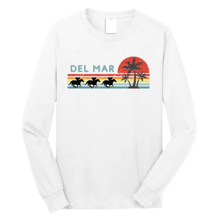 Del Mar Horse Racing Thoroughbred Santa Anita Horseplayers Long Sleeve Shirt