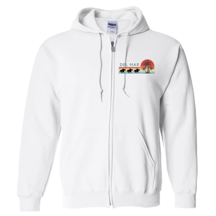 Del Mar Horse Racing Thoroughbred Santa Anita Horseplayers Full Zip Hoodie