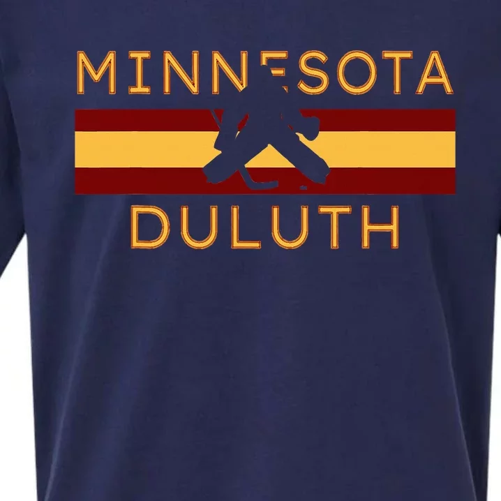 Duluth Minnesota Hockey Goalie Player Minnesotans Coach Sueded Cloud Jersey T-Shirt