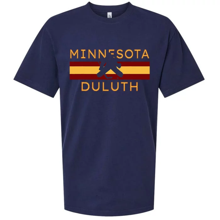 Duluth Minnesota Hockey Goalie Player Minnesotans Coach Sueded Cloud Jersey T-Shirt