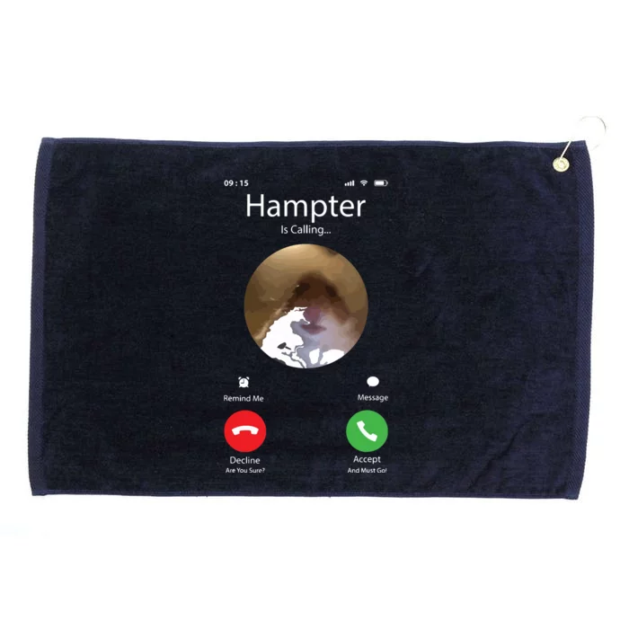 Dank Meme Hamster Staring Front Camera Hampter Calling Grommeted Golf Towel