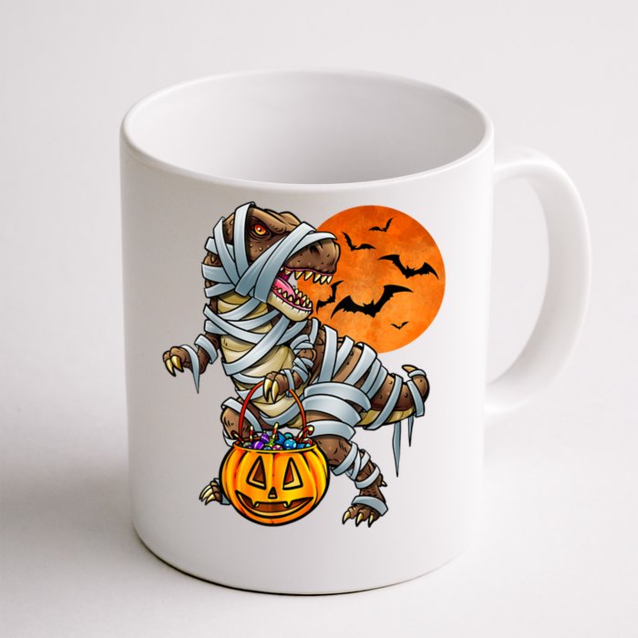 Dinosaur Mummy Halloween Kids Boy Girl Front & Back Coffee Mug