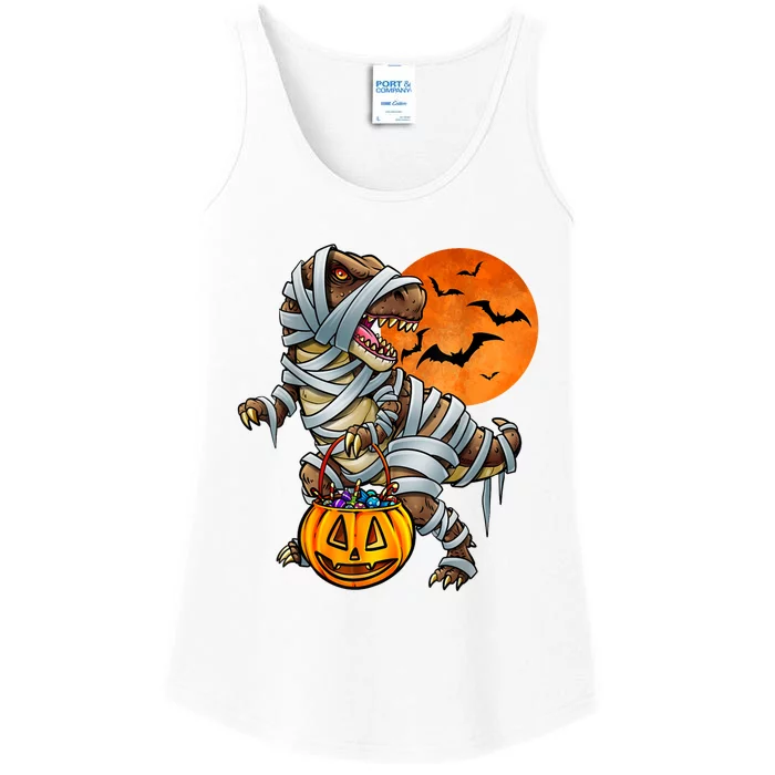 Dinosaur Mummy Halloween Kids Boy Girl Ladies Essential Tank