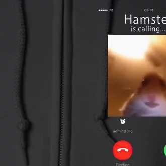 Dank Meme Hamster Staring Front Camera Hamster Calling Gift Full Zip Hoodie