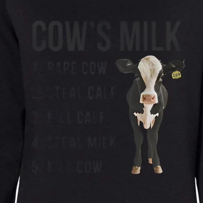 Dairy Milk Industry For Vegan Activist Womens California Wash Sweatshirt