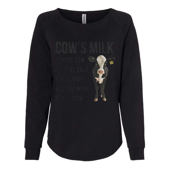 Dairy Milk Industry For Vegan Activist Womens California Wash Sweatshirt