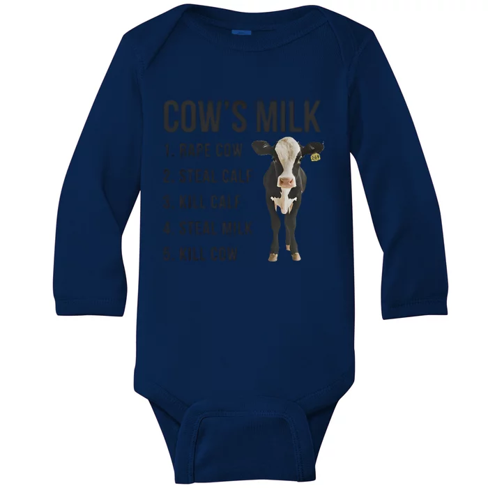 Dairy Milk Industry For Vegan Activist Baby Long Sleeve Bodysuit