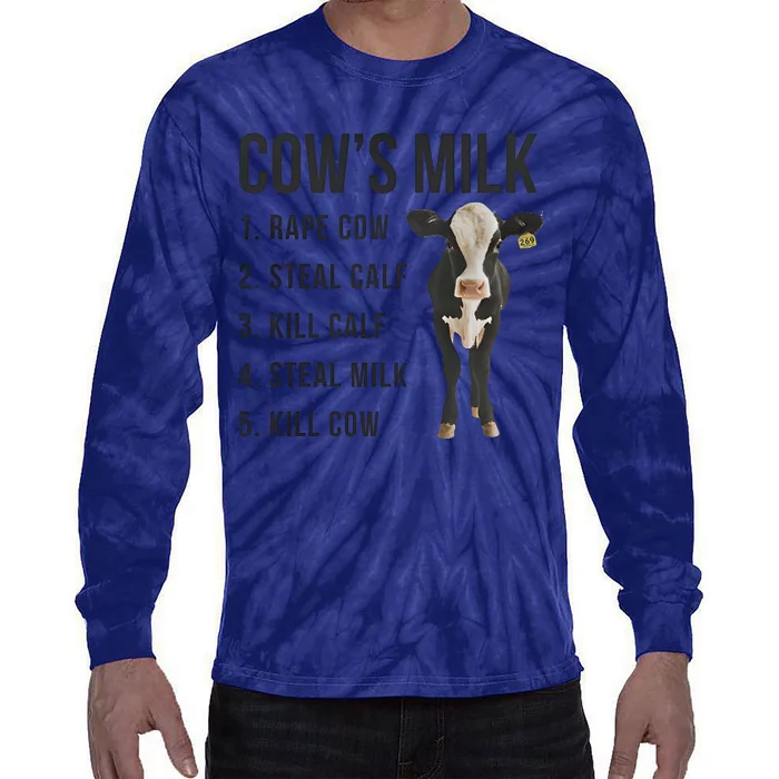 Dairy Milk Industry For Vegan Activist Tie-Dye Long Sleeve Shirt