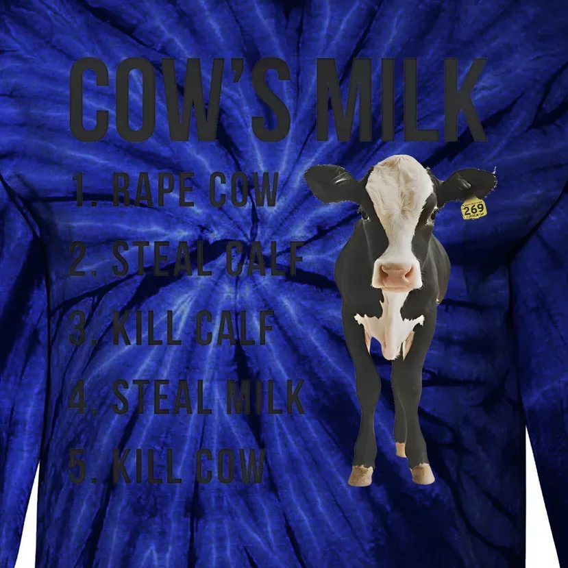 Dairy Milk Industry For Vegan Activist Tie-Dye Long Sleeve Shirt