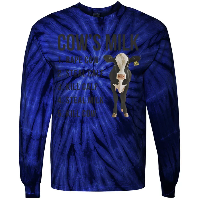 Dairy Milk Industry For Vegan Activist Tie-Dye Long Sleeve Shirt