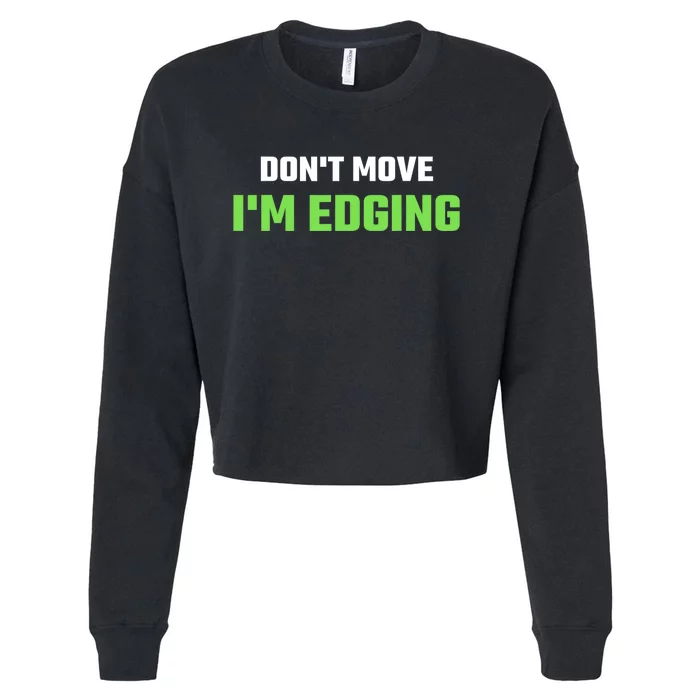 DonT Move IM Edging Sarcastic Saying Cropped Pullover Crew