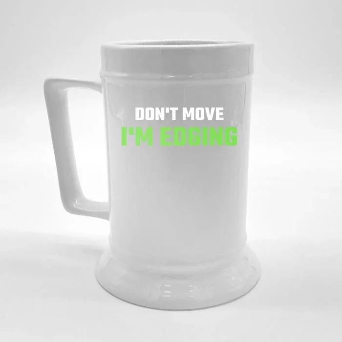 DonT Move IM Edging Sarcastic Saying Front & Back Beer Stein